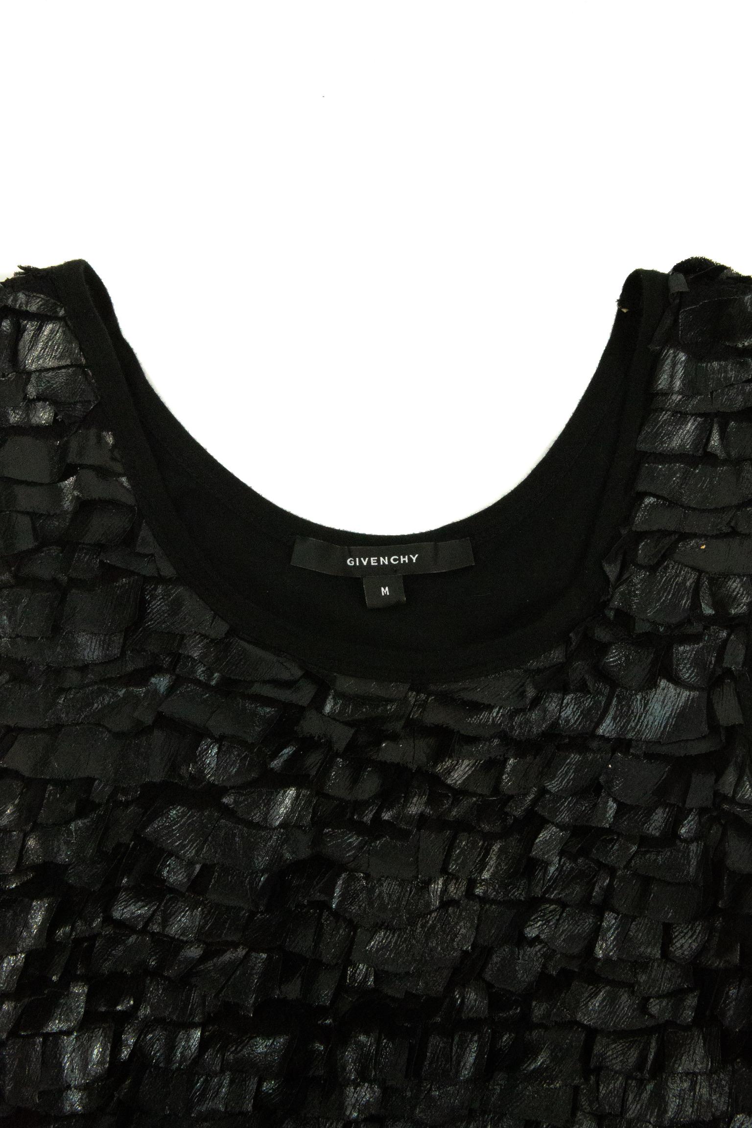 Givenchy Ruffled Black Tank For Sale 4
