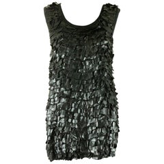 Givenchy Ruffled Black Tank