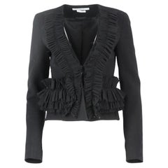 Givenchy Ruffled Wool Blend Jacket Fr 38 Uk 10
