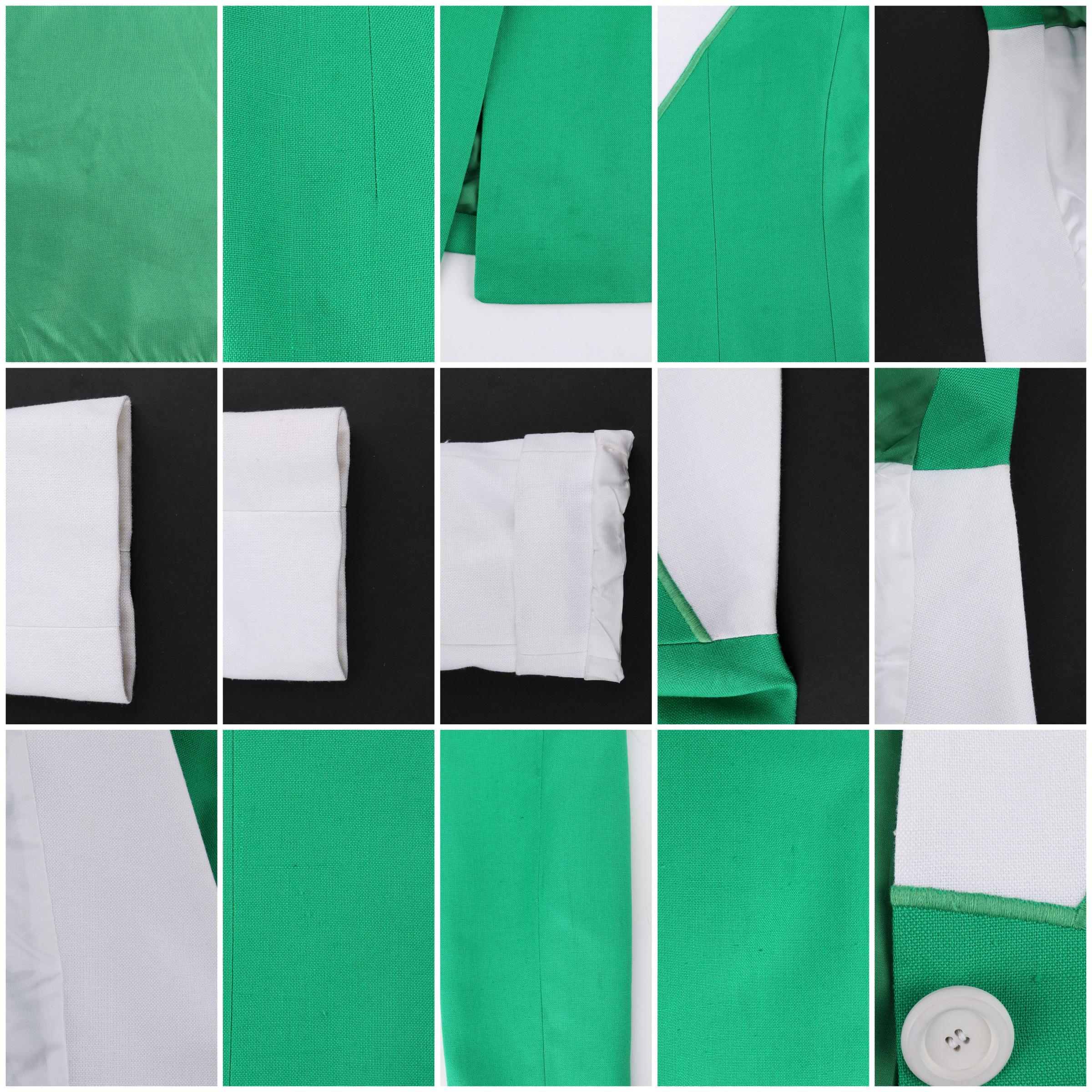 GIVENCHY P/E 1998 ALEXANDER McQueen - Completo 2 pezzi con gonna a pannelli asimmetrici verde in vendita 6