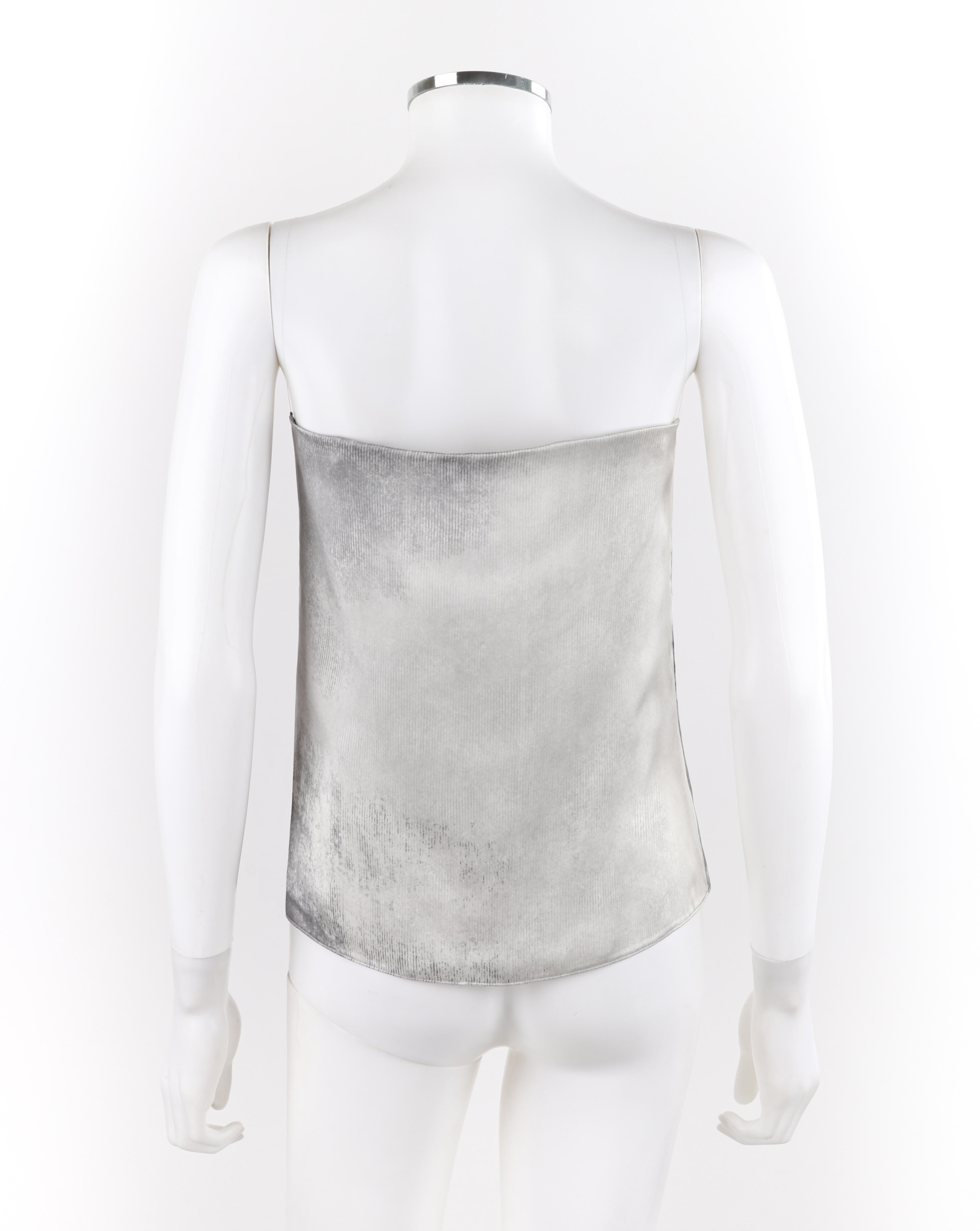 Gray GIVENCHY S/S 1999 ALEXANDER McQUEEN Black White Abstract Eye Illusion Tank Top For Sale