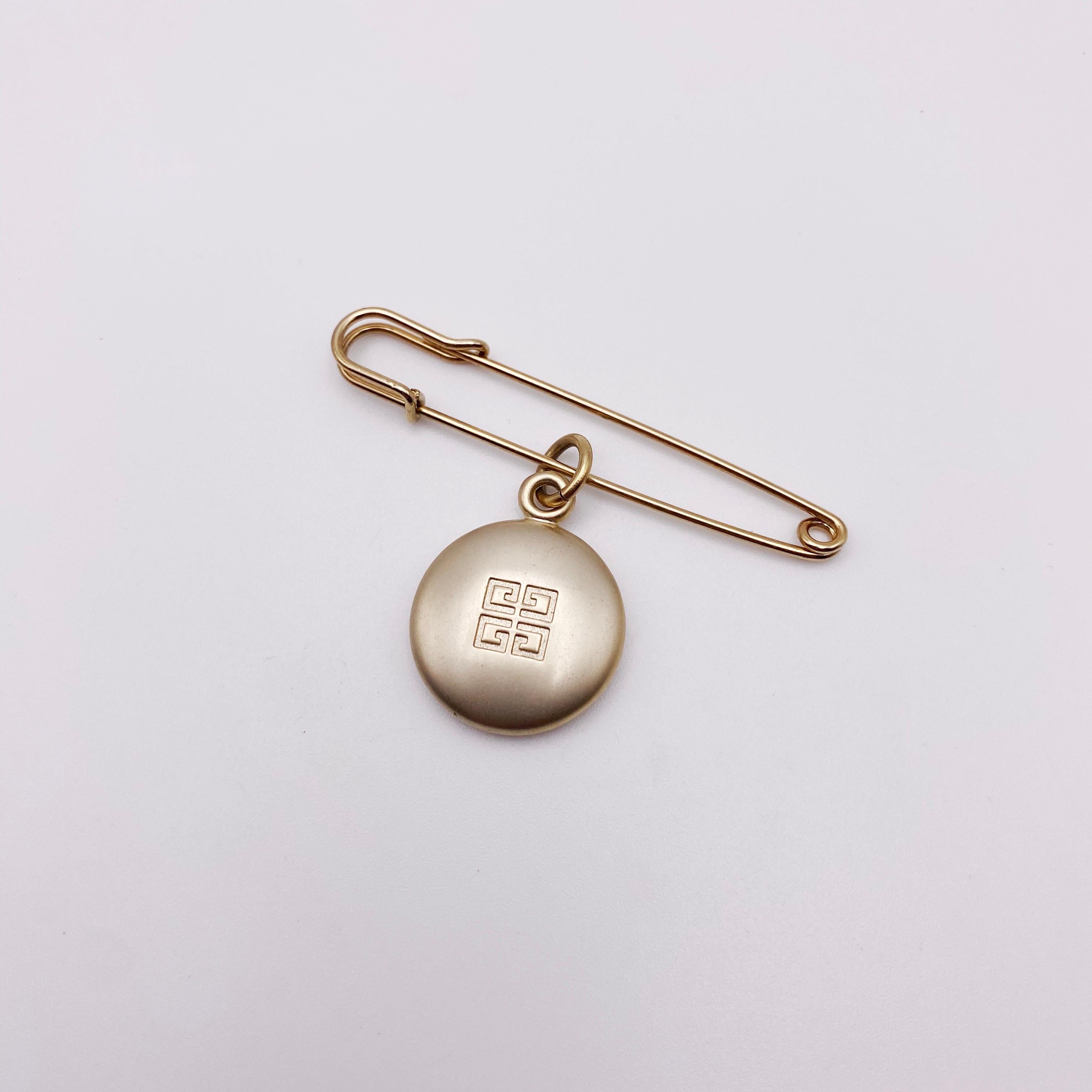 Givenchy Safety Pin and Charm Brooch For Sale 1