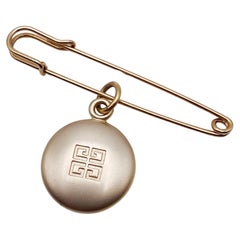 Givenchy Safety Pin and Charm Brooch