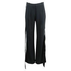 Givenchy Satin Trimmed Woven Wide Leg Pants Fr 34 Uk 6