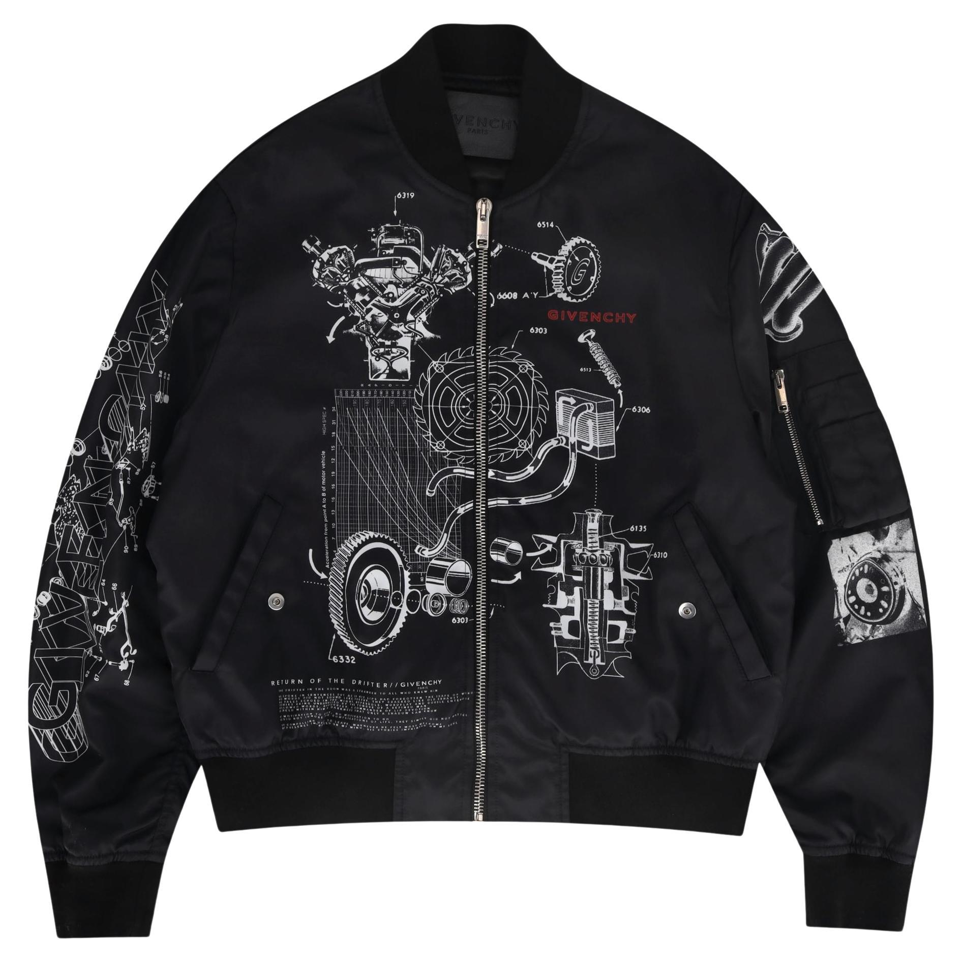 Givenchy Schematics Print 
The Return of the Drifter
 Bomber Jacket For Sale