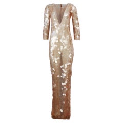 Givenchy Sequined Fishnet Gown It 36 Uk 4