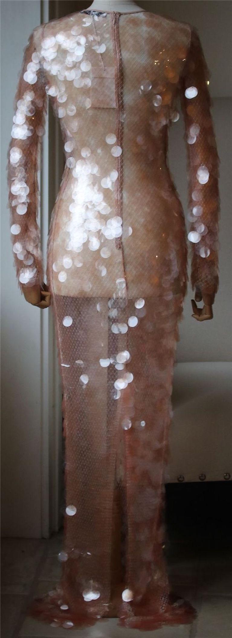 fishnet gown