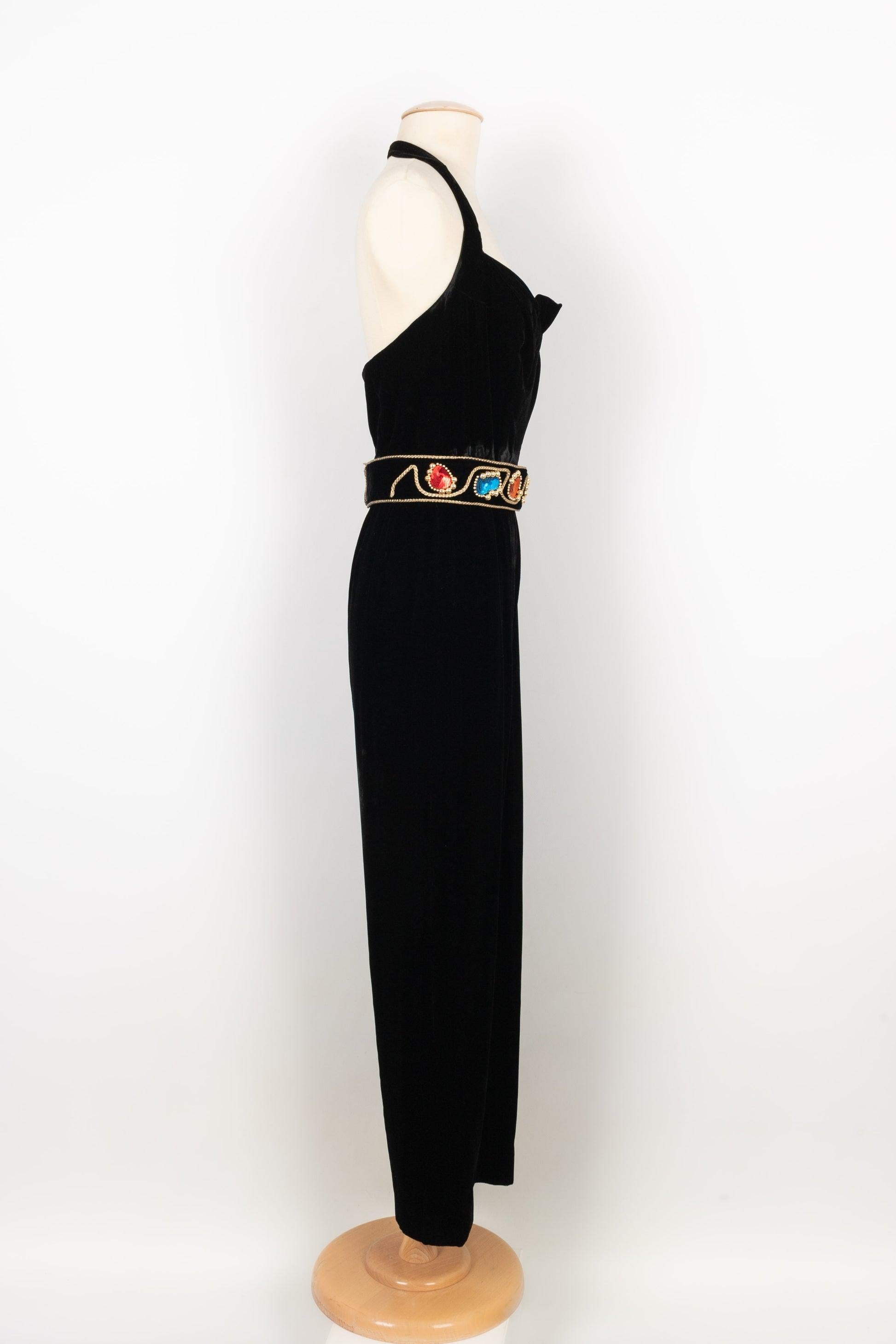 Givenchy Set Composed of Jacket Highly Embroidered Jumpsuit, circa 1980 In Excellent Condition In SAINT-OUEN-SUR-SEINE, FR