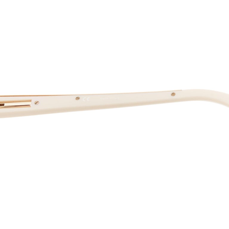 GIVENCHY SGV883 cream acetate gold top logo sunglasses For  display picture 1
