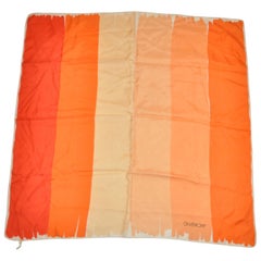 Givenchy Shades of "Tangerine & Coral Brush Strokes" Silk Scarf
