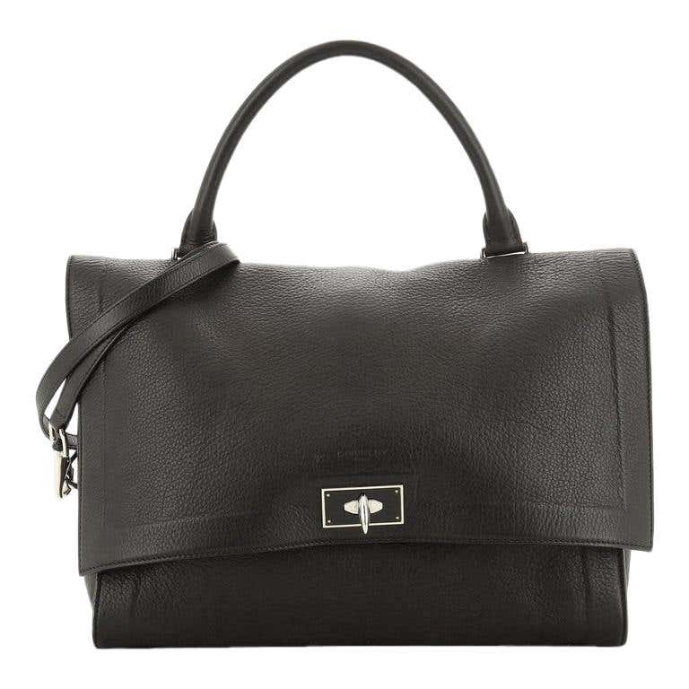 Vintage Authentic Givenchy Black Coated Canvas Fabric Handbag France ...