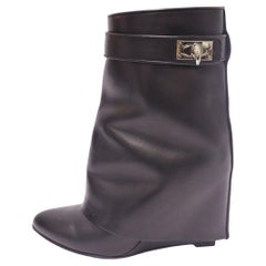 Used Givenchy Shark Lock Fold Over Ankle Boots Size EU 36