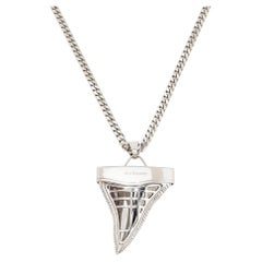 Givenchy Shark Tooth Two Tone Pendant Necklace