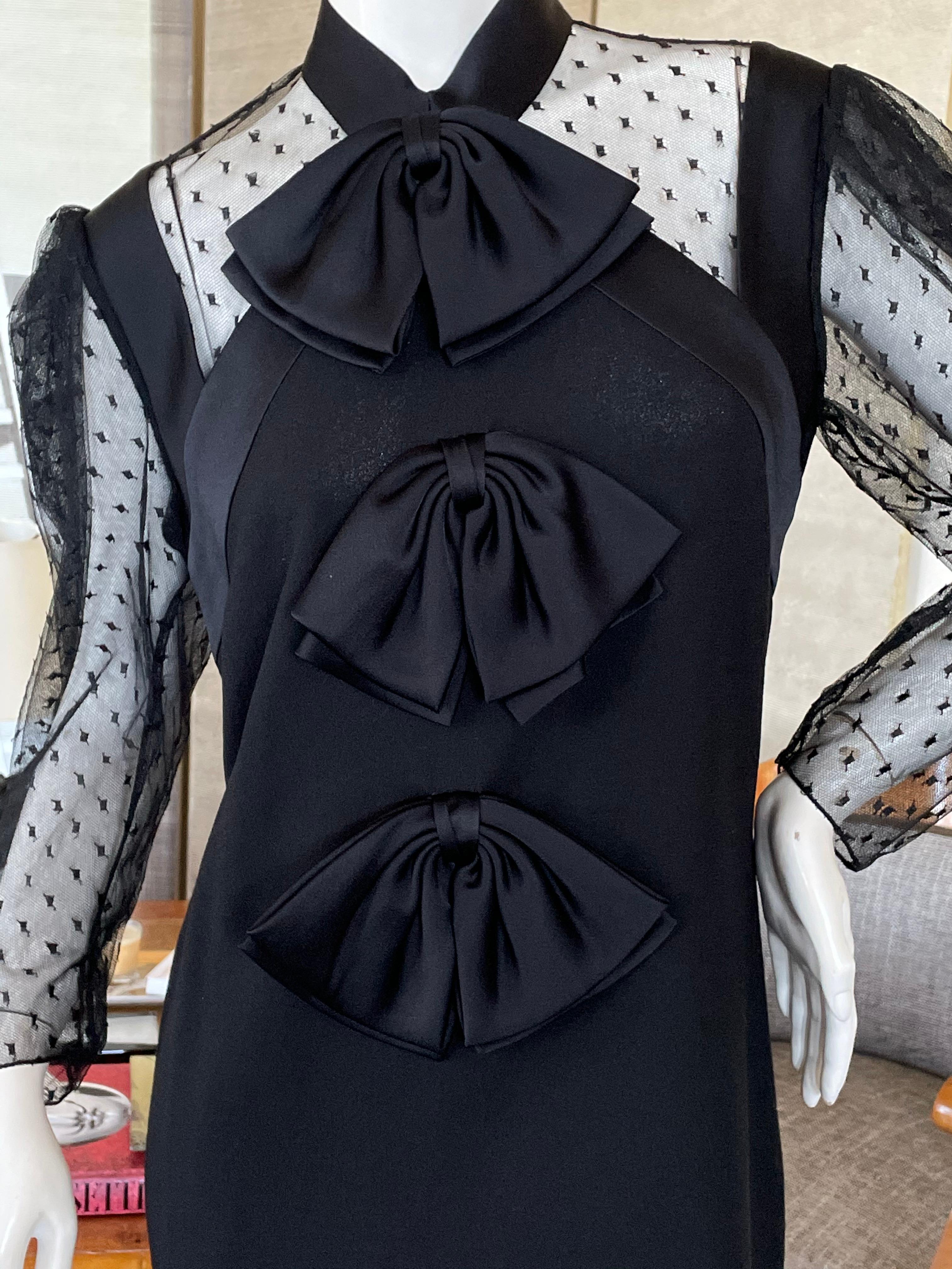 Women's Givenchy Sheer Dot Dress w Bows by Clare Waight Keller New from Bergdorf Goodman