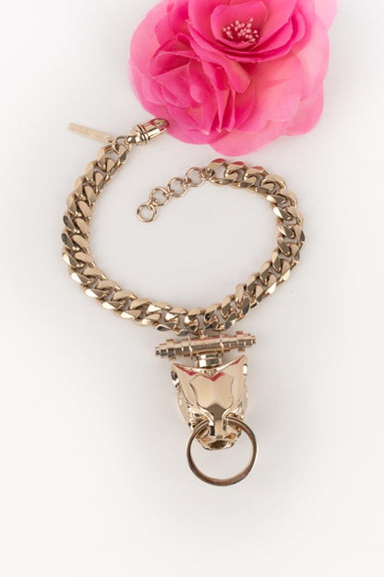 Collana corta a catena in metallo champagne 