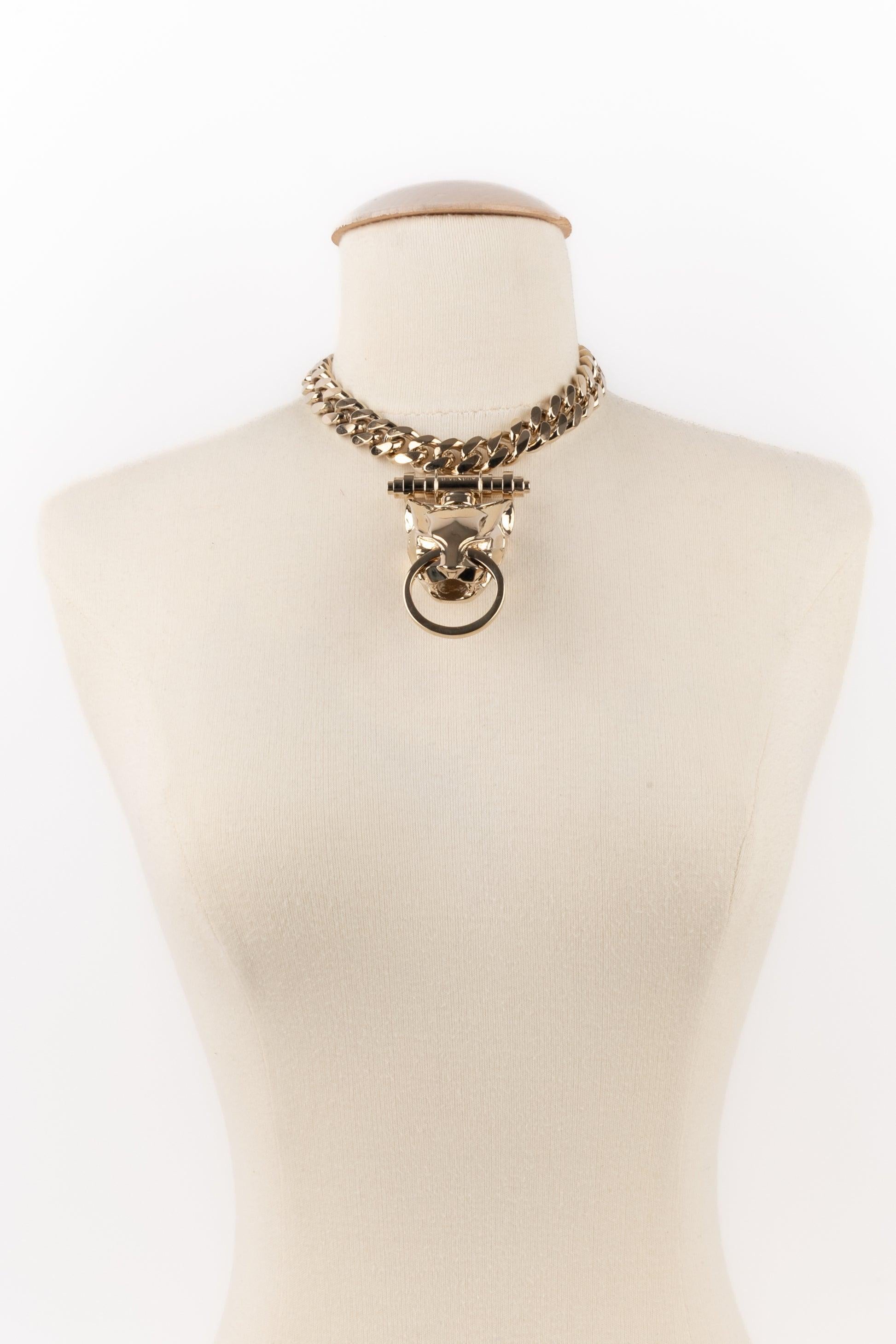 Collana corta a catena in metallo champagne 