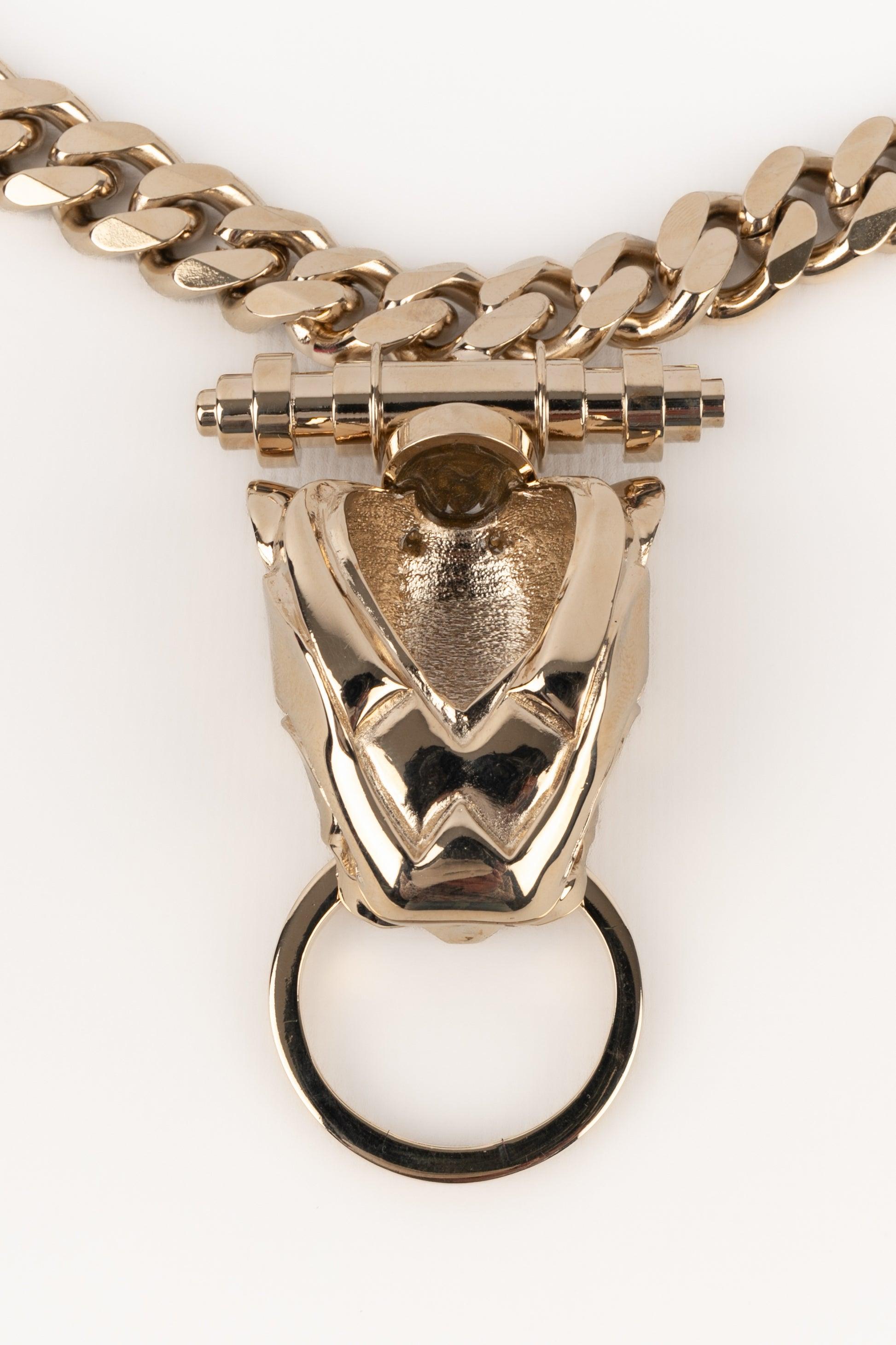 Collana corta a catena in metallo champagne 