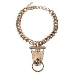 Givenchy Short Champagne Metal Chain Necklace 'Jaguar'