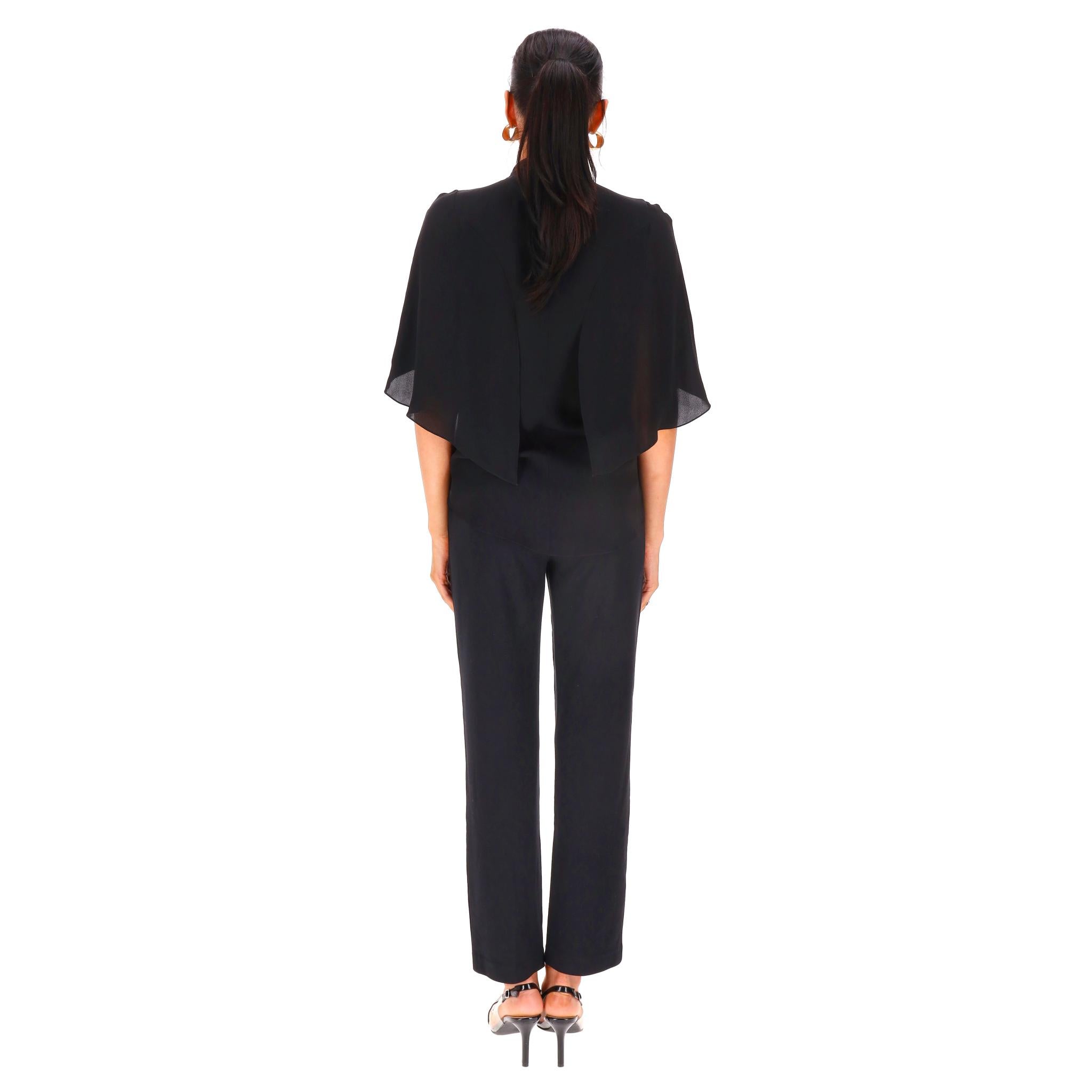 Givenchy Seiden-Neck-Tie Cape Top im Zustand „Hervorragend“ im Angebot in London, GB