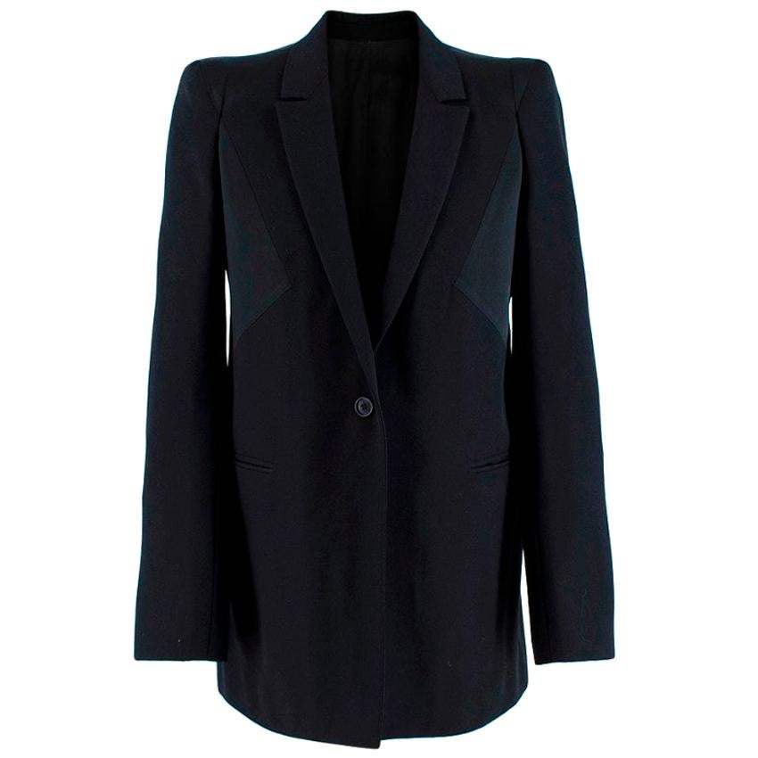 Givenchy Silk Paneled Longline Tailored Jacket - Size US 6 For Sale