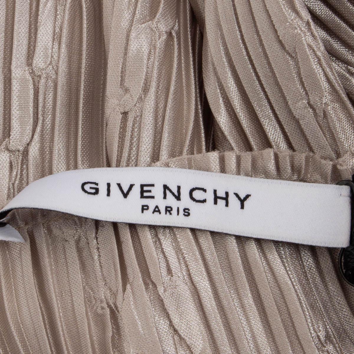 GIVENCHY silver 2019 ZIGZAG PLISSE PLEATED COCKTAIL Dress 36 XS For Sale 3