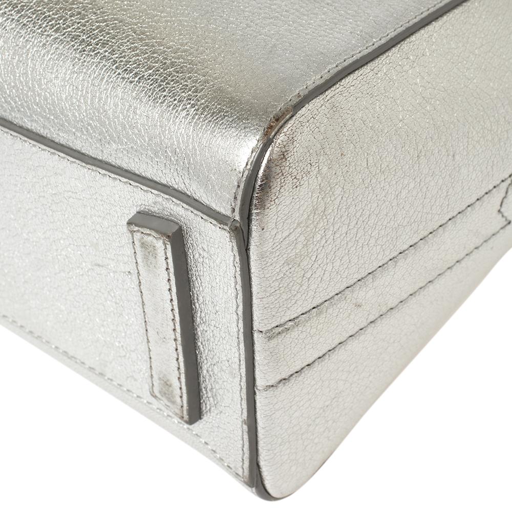 Givenchy Silver Leather Mini Antigona Satchel 2