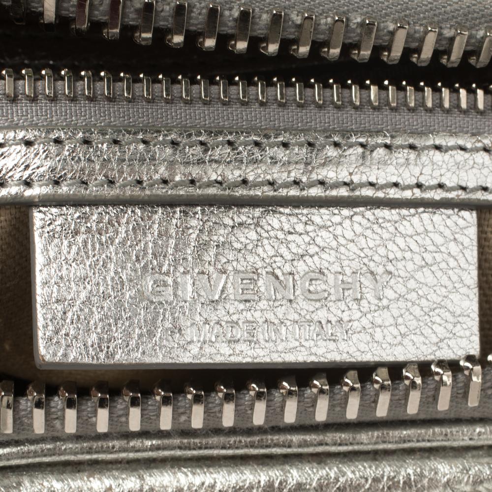 Givenchy Silver Leather Mini Antigona Satchel 4