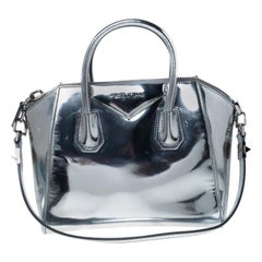 Givenchy Silver Leather Small Antigona Satchel