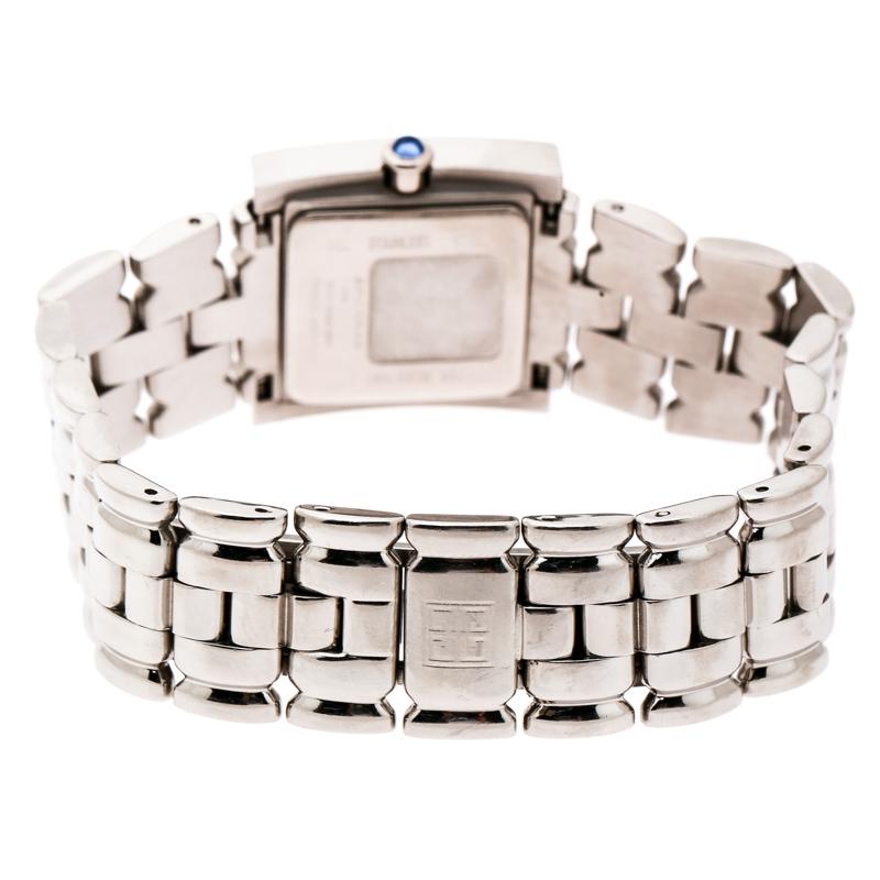 Givenchy Silver White Stainless Steel Apsaras CAL302005 Women's Wristwatch 23 mm In Fair Condition In Dubai, Al Qouz 2