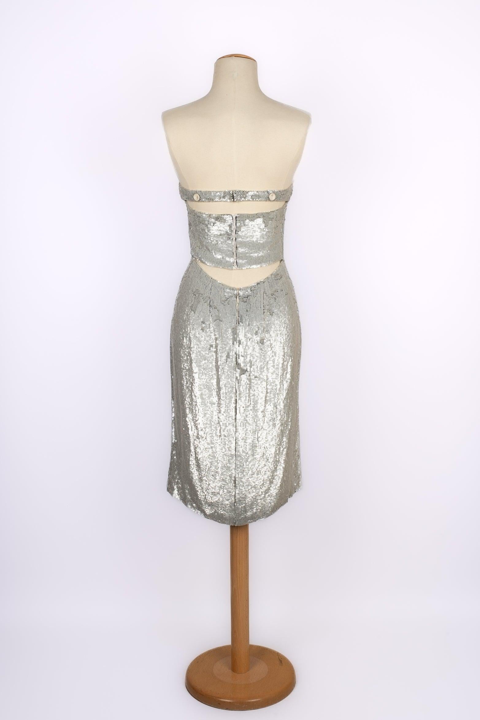 Givenchy Silvery Sequined Dress with Silvery Sequins 5