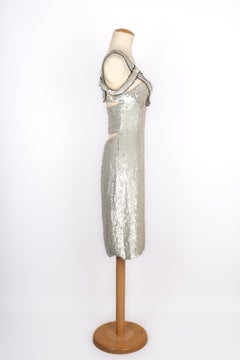 Givenchy Silvery Sequined Dress with Silvery Sequins