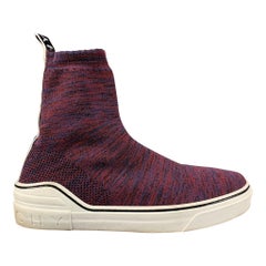 GIVENCHY Size 10 Purple White Marbled Fabric Pull On Sneakers