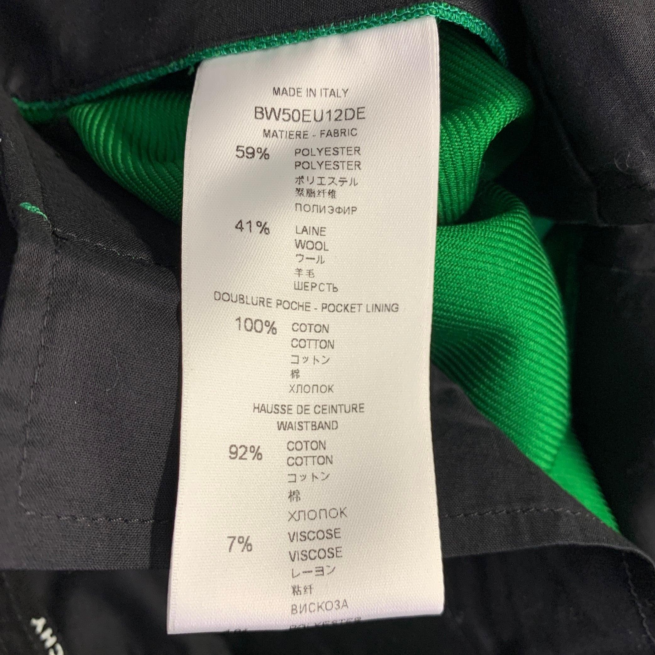 Women's GIVENCHY Size 2 Green Polyester Wool Narrow Leg Dress Pants For Sale