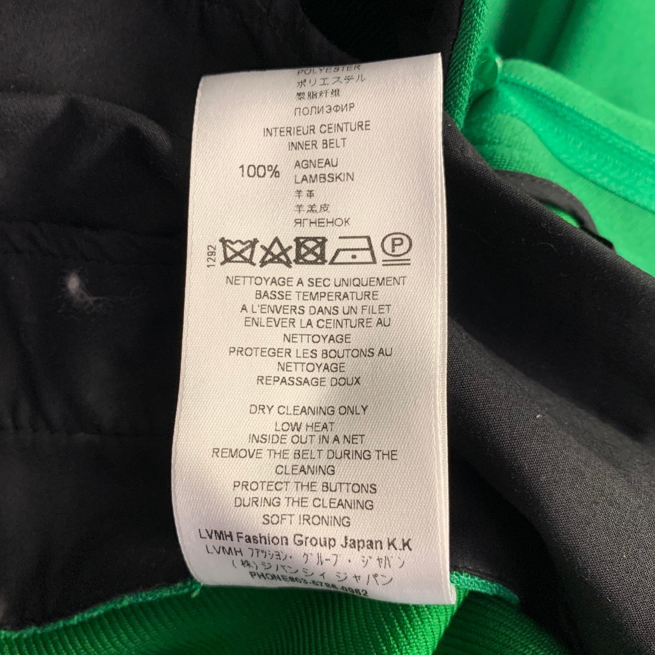 GIVENCHY Size 2 Green Polyester Wool Narrow Leg Dress Pants For Sale 1