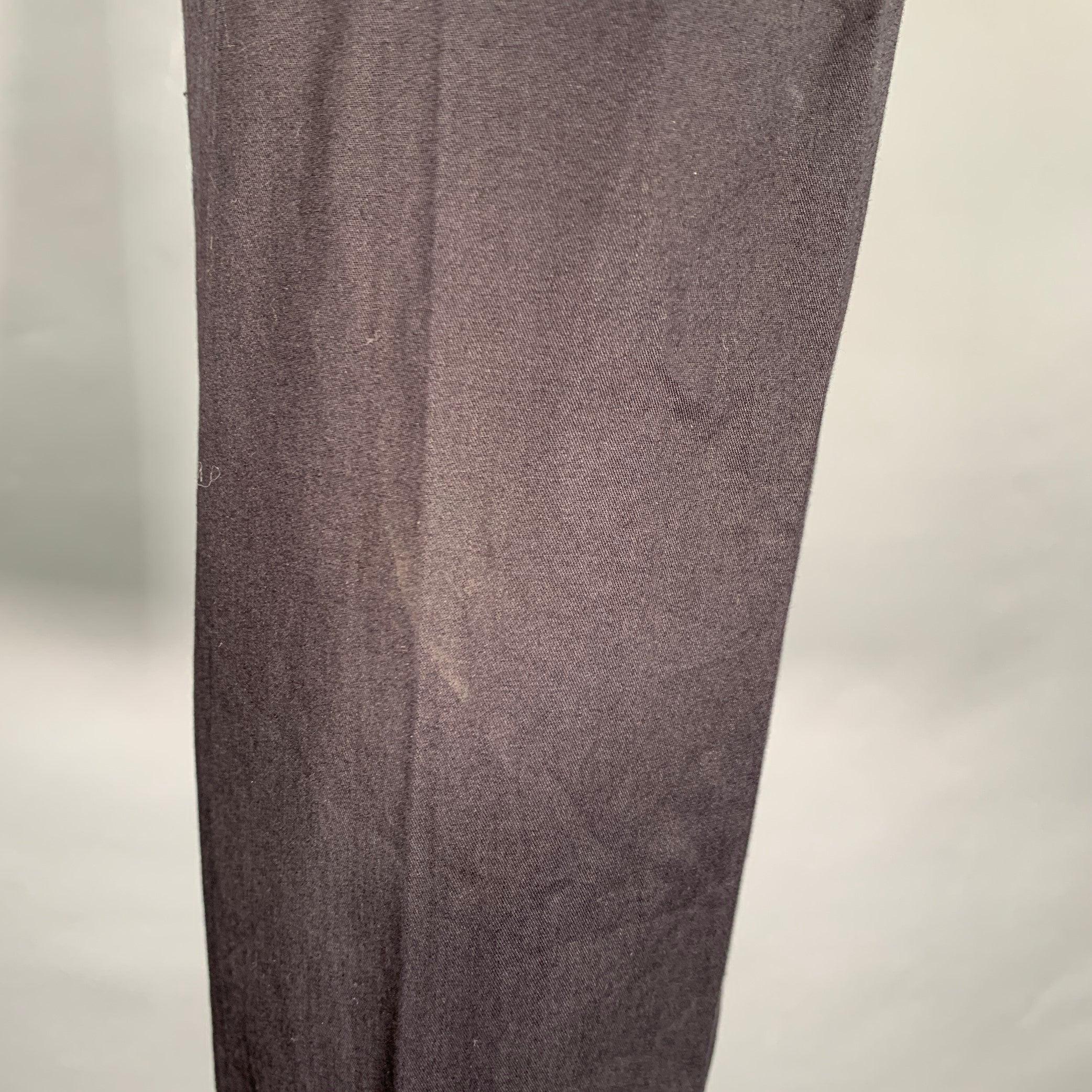 GIVENCHY Size 30 Black Navy Two Toned Cotton Flat Front Dress Pants For Sale 1