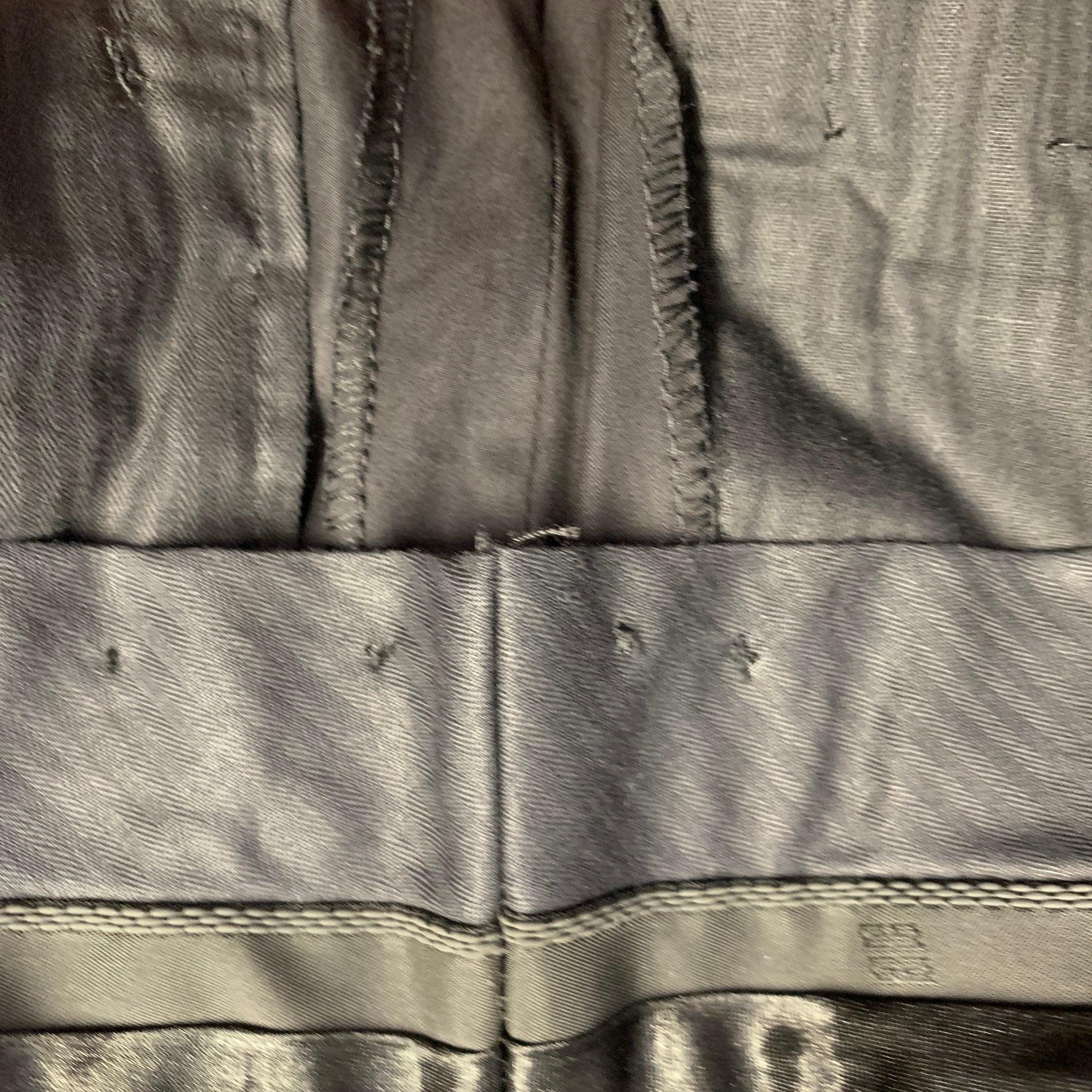 GIVENCHY Size 30 Black Navy Two Toned Cotton Flat Front Dress Pants For Sale 3