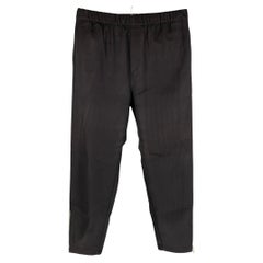 GIVENCHY Size 32 Black Polyester / Wool Elastic Waistband Casual Pants