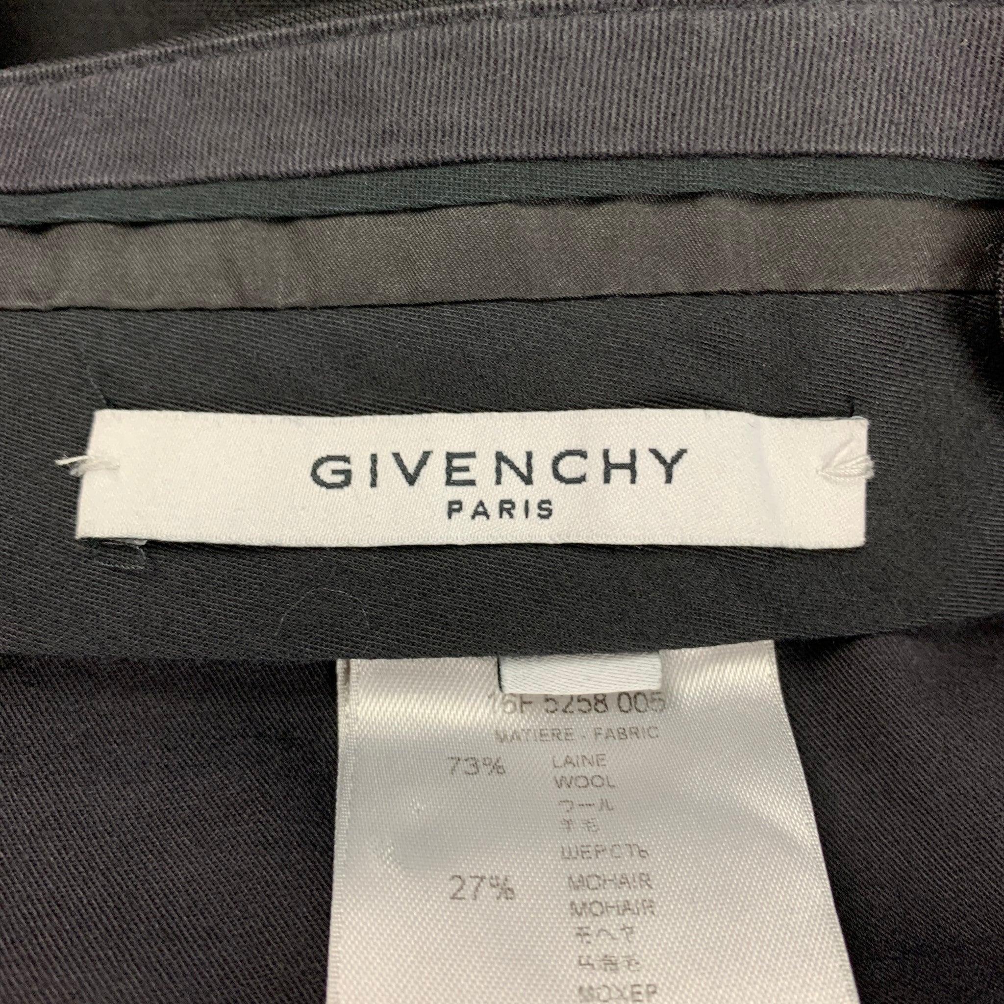 GIVENCHY Size 36 Black Wool Blend Zip Fly Dress Pants For Sale 1