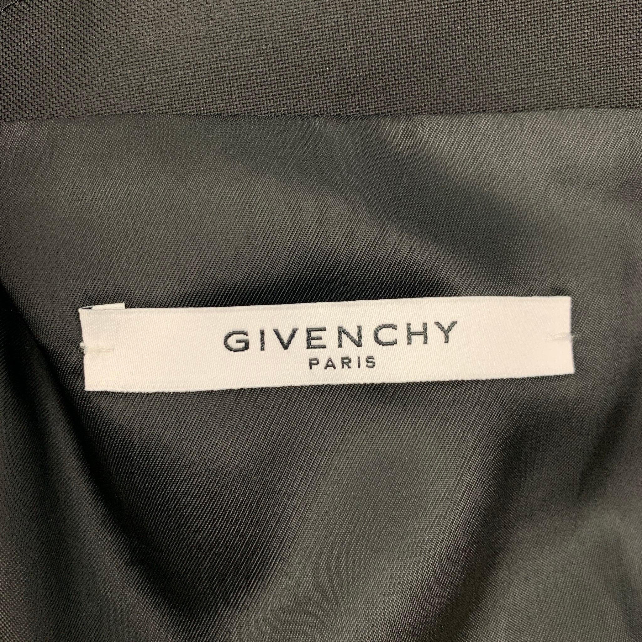 GIVENCHY Size 36 Black Wool Mohair Sport Coat For Sale 3