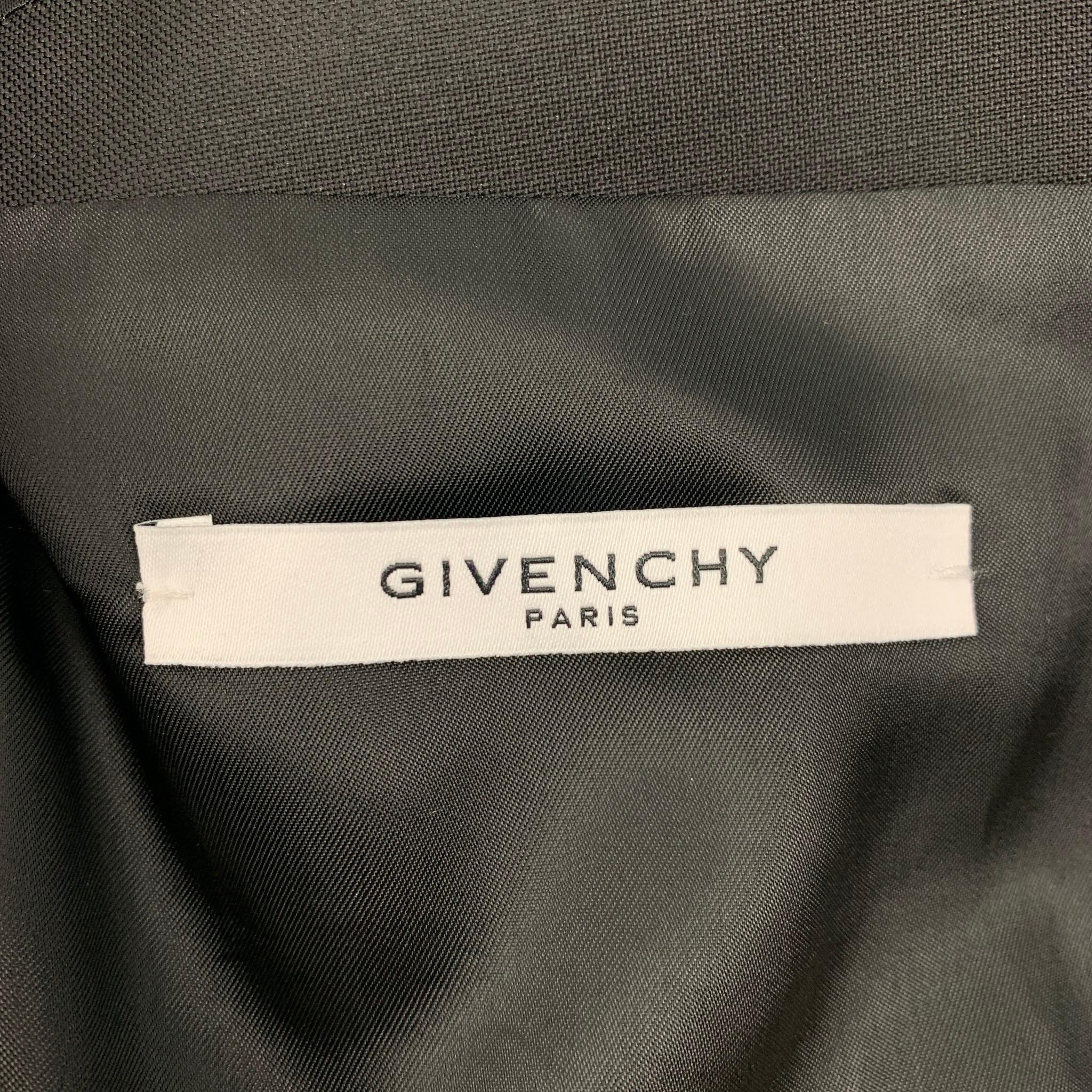 GIVENCHY Size 36 Black Wool Mohair Sport Coat 2