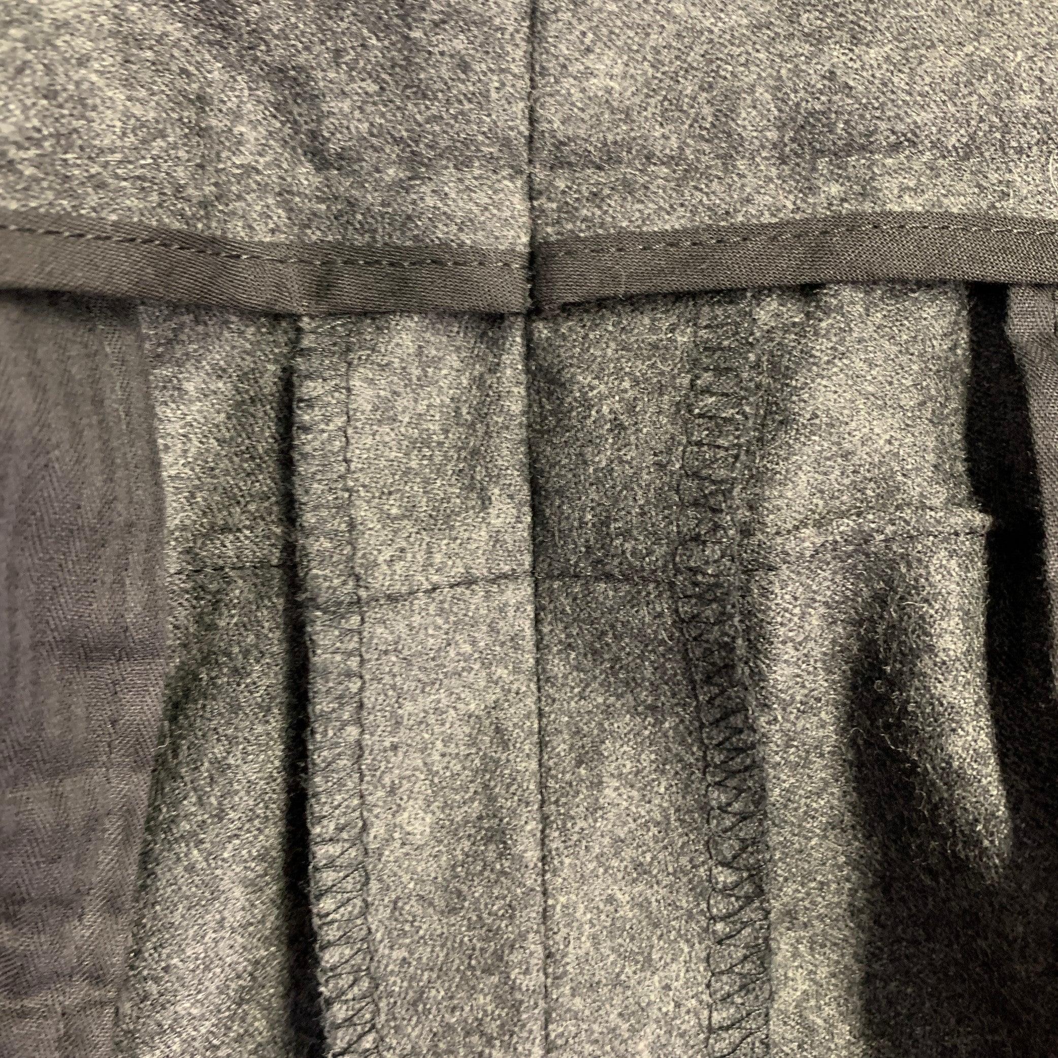 Men's GIVENCHY Size 36 Grey Charcoal Wool Pleated Dress Pants For Sale