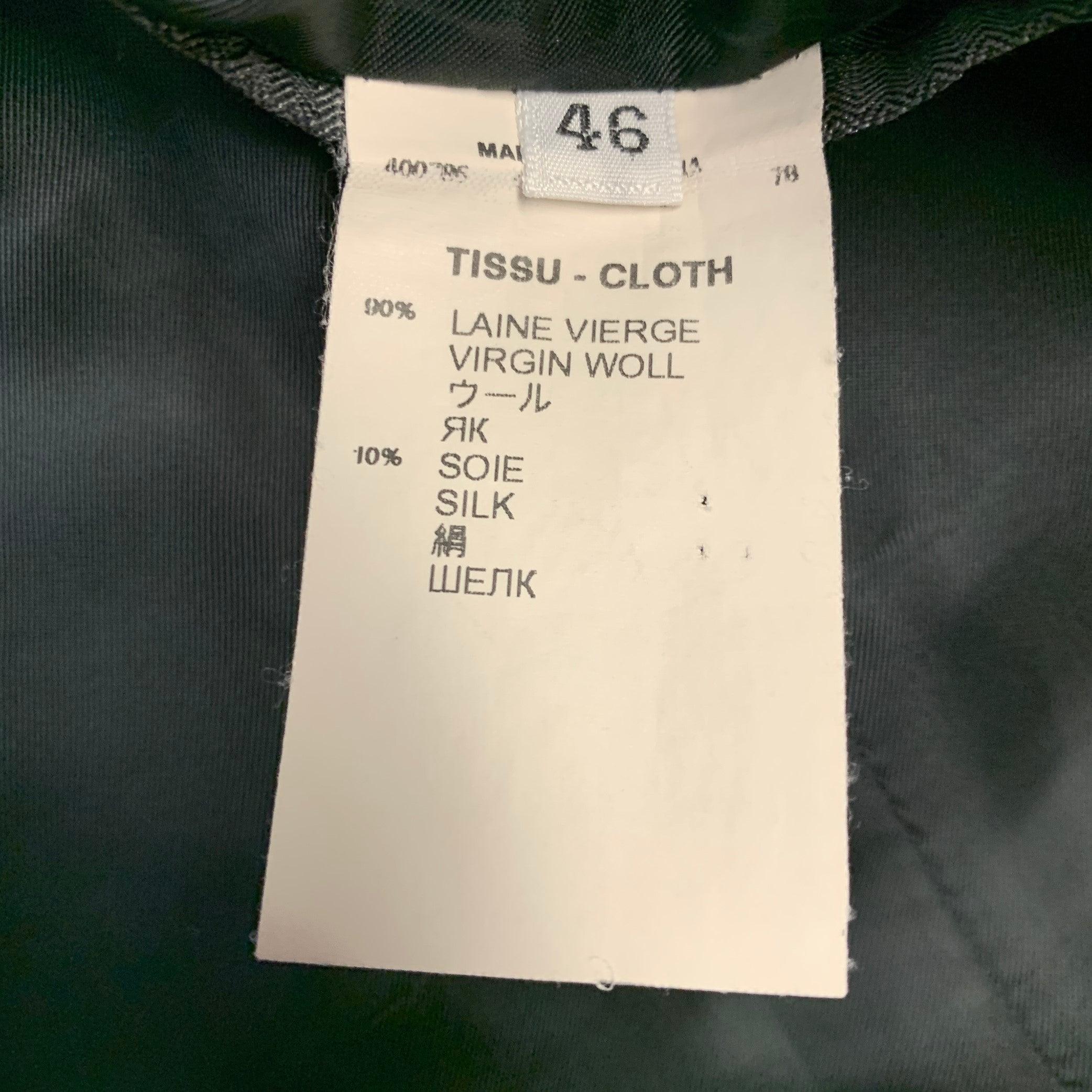 GIVENCHY Größe 36 Grau Schurwolle Seide Fischgrät mit Revers Sport Mantel im Angebot 5