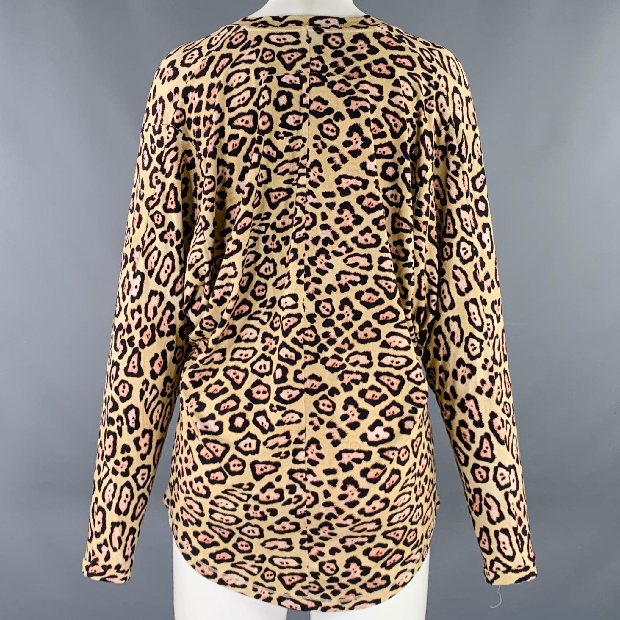 Beige GIVENCHY Taglia 4 Top casual con scollo a V in misto viscosa beige e marrone in vendita