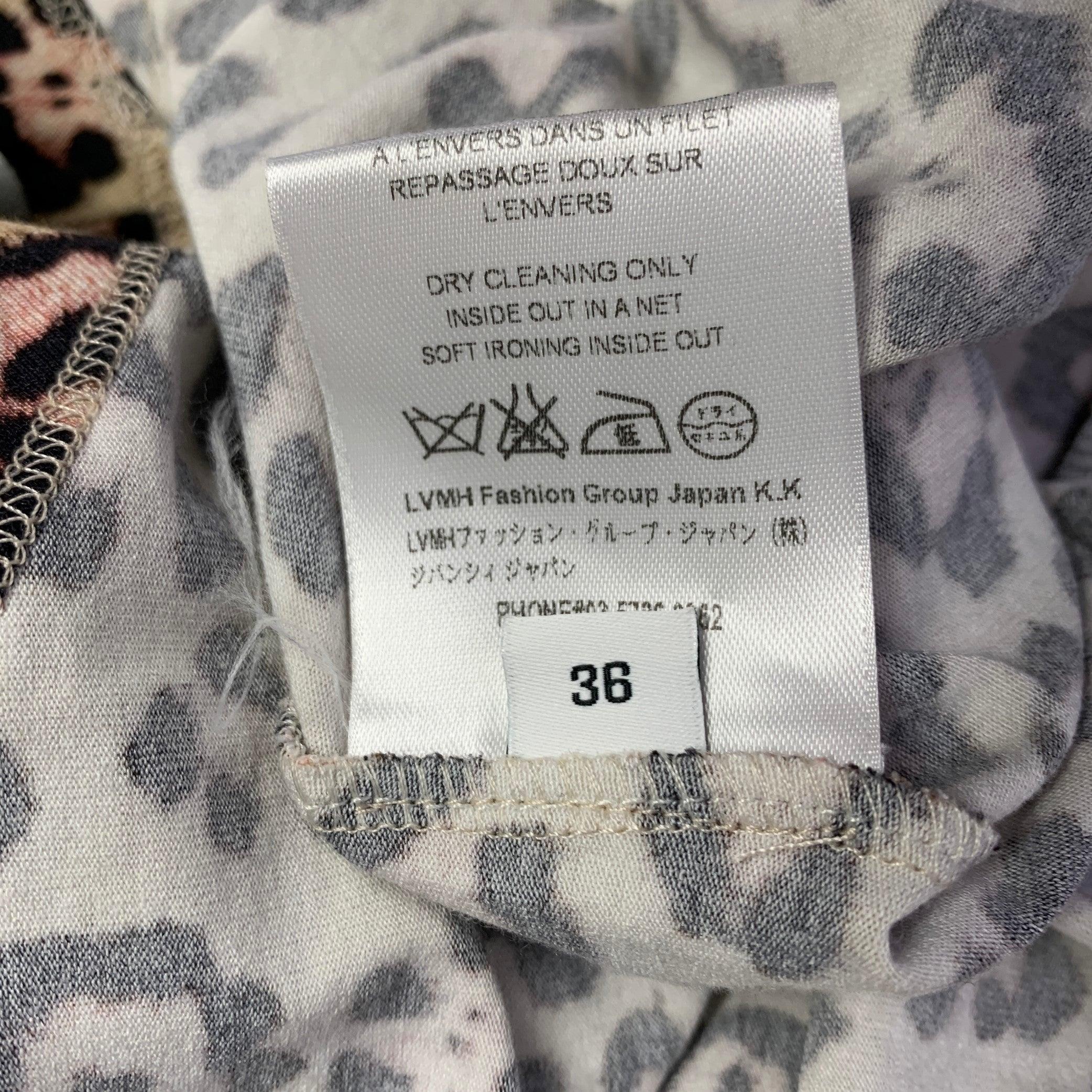 GIVENCHY Taglia 4 Top casual con scollo a V in misto viscosa beige e marrone in vendita 1