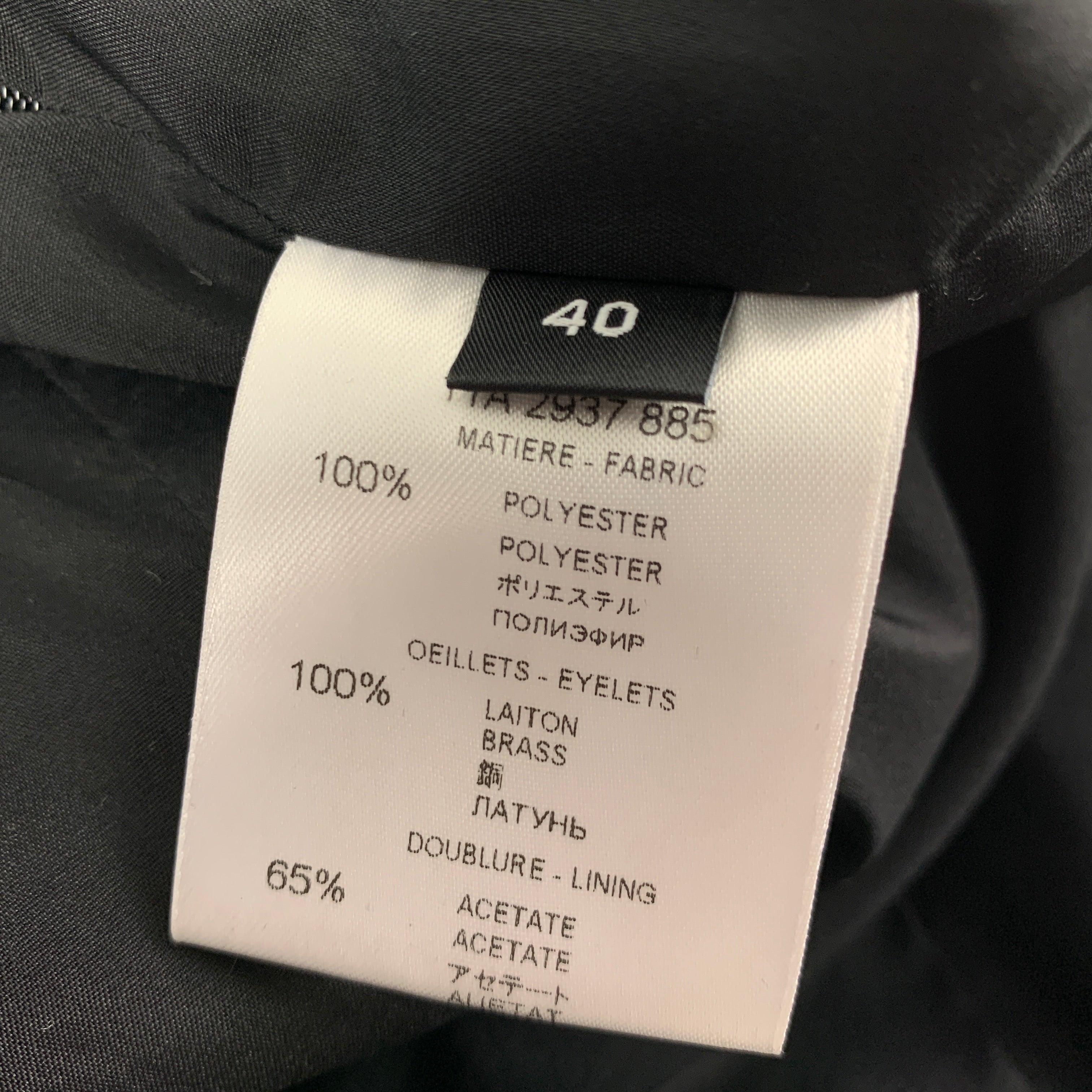 GIVENCHY Größe 4 Schwarzes Kurzarmkleid aus Rotguss- Polyester mit kurzen Ärmeln Damen im Angebot