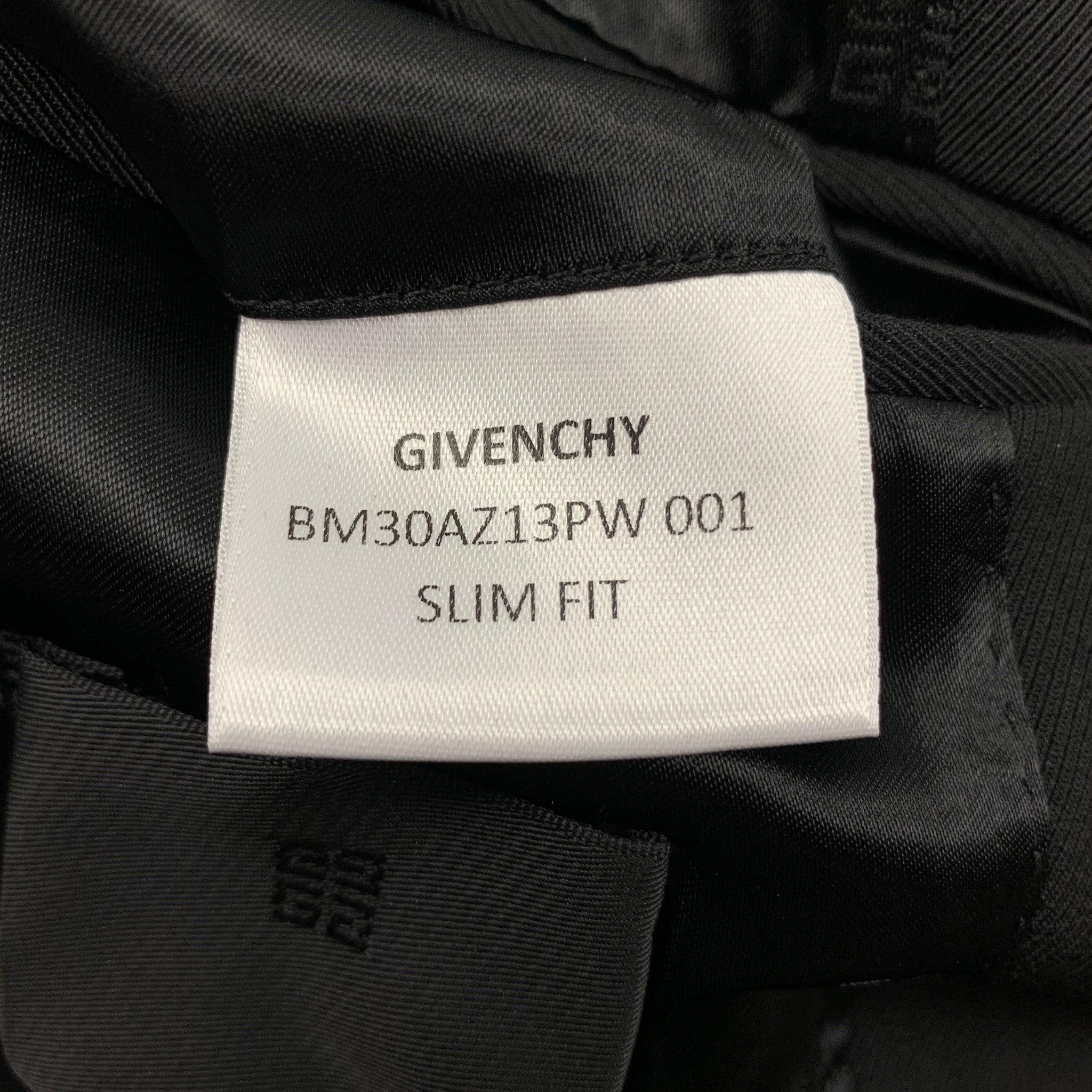 GIVENCHY Size 40 Black Notch Lapel Slim Fit Sport Coat For Sale 1