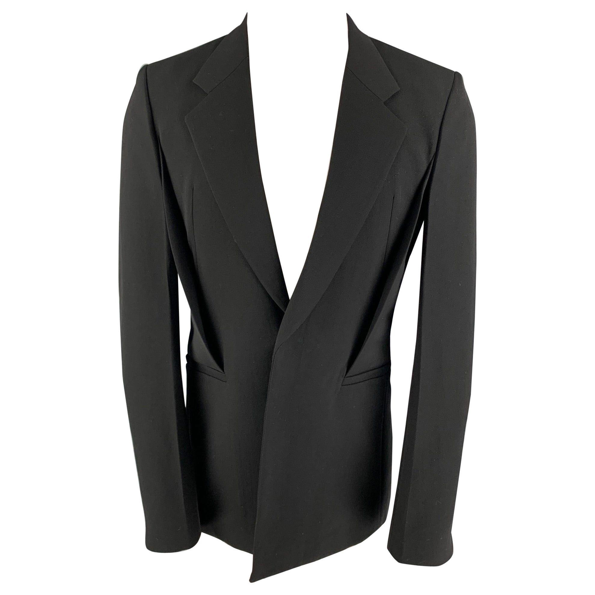 GIVENCHY Size 40 Black Notch Lapel Slim Fit Sport Coat