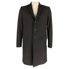 GIVENCHY Größe 42 Schwarzer Wollmantel mit Notch-Revers aus Wollmischung