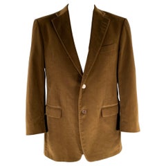 GIVENCHY Size 46 Brown Corduroy Cotton Notch Lapel Sport Coat