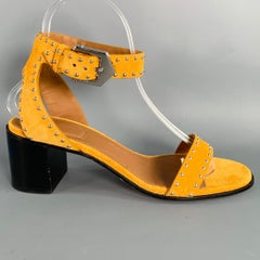 GIVENCHY Size 6 Mustard Yellow Suede Ankle Strap Sandals